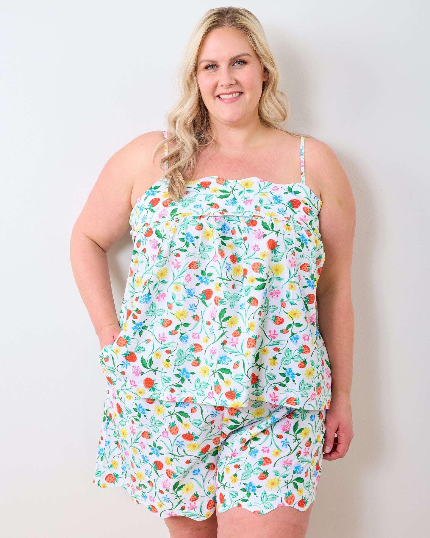 Strawberry Vines - Rosie Set - Cloud - Printfresh