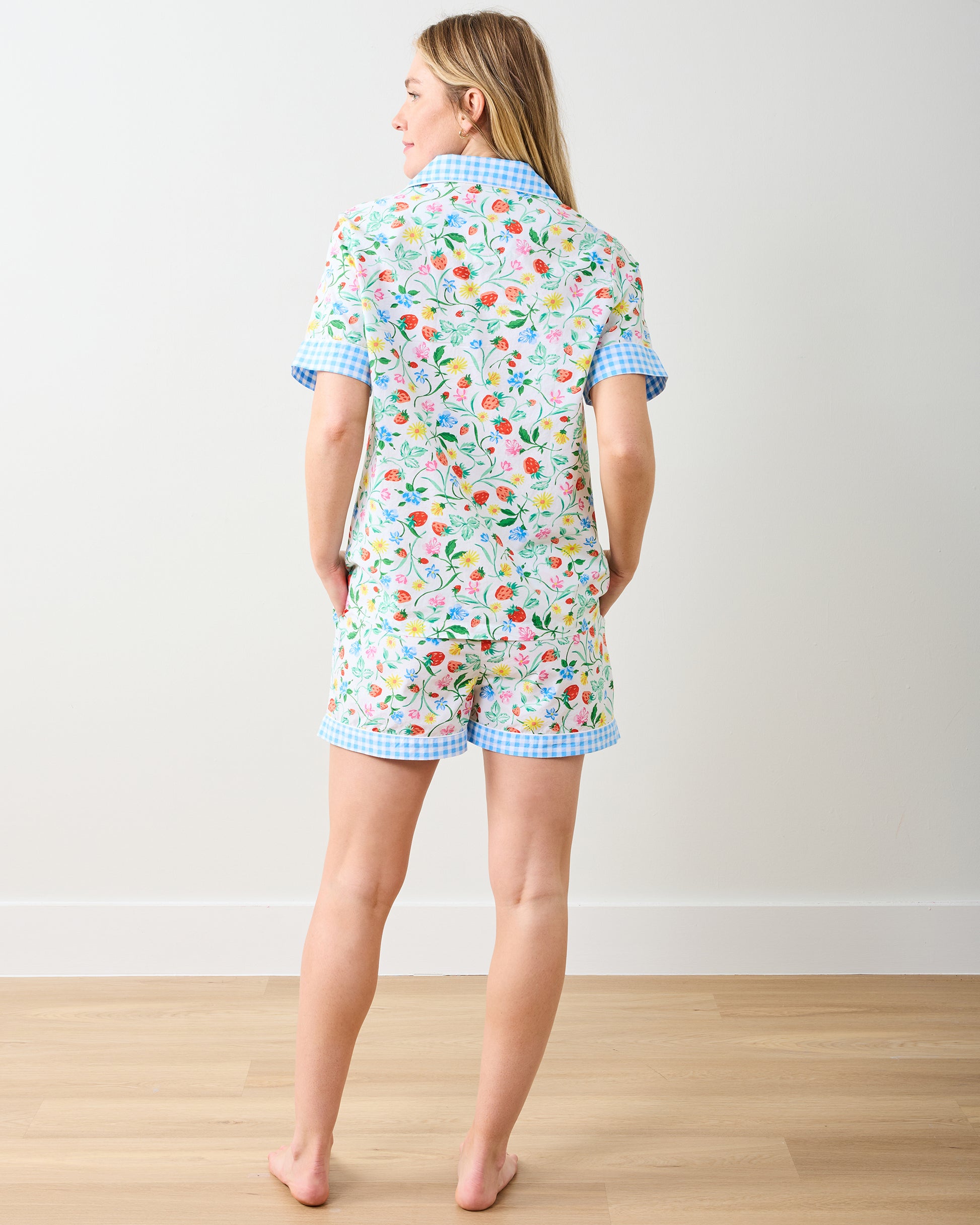 Strawberry Vines - Short PJ Set - Cloud - Printfresh