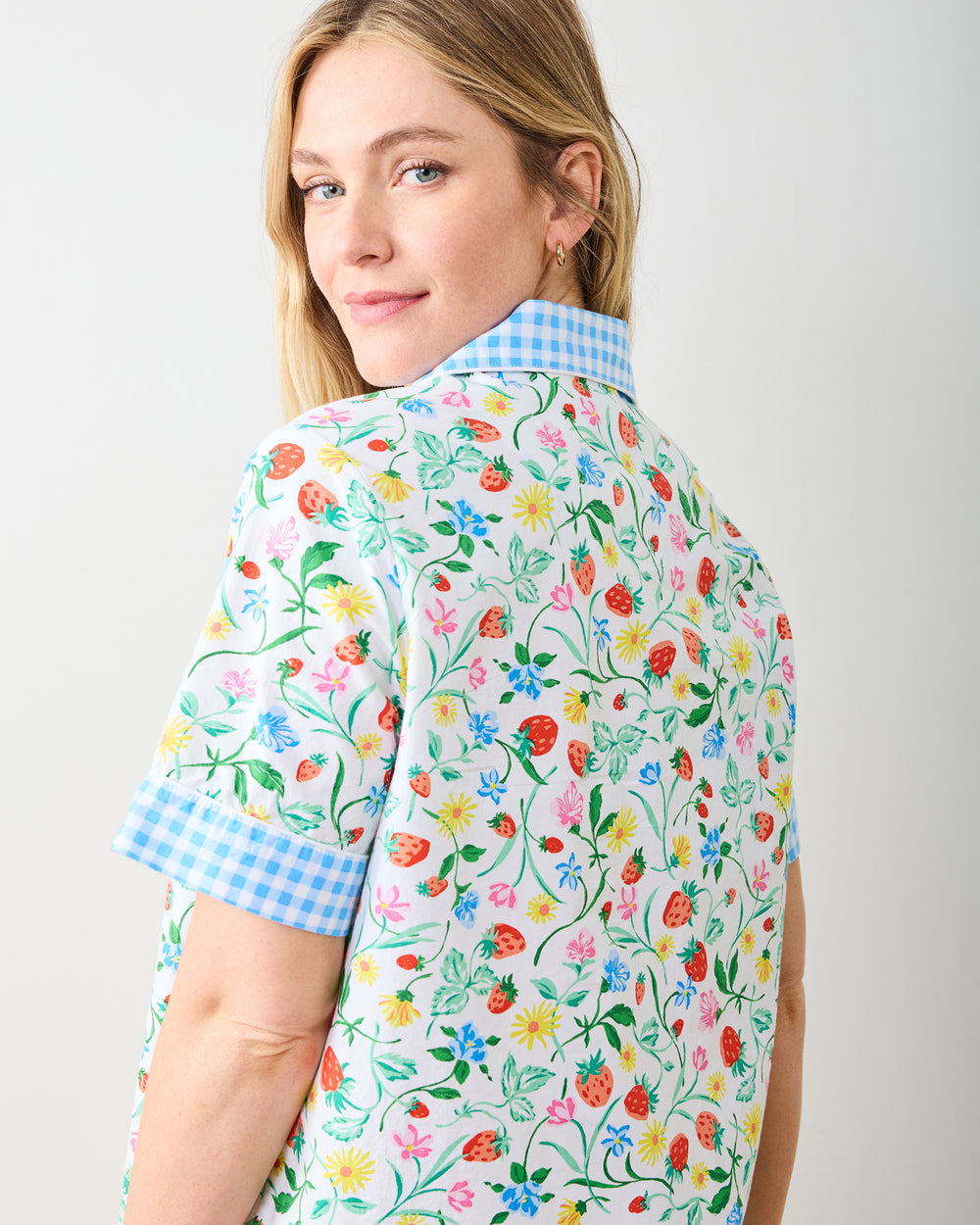 Strawberry Vines - Short PJ Set - Cloud - Printfresh