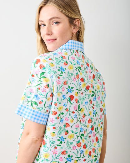 Strawberry Vines - Short PJ Set - Cloud - Printfresh