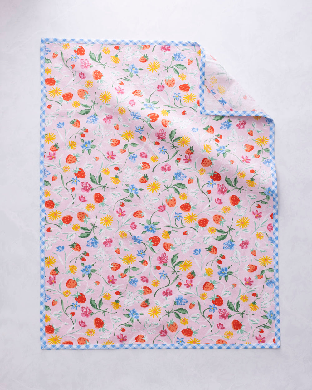 Strawberry Vines - Tea Towels Set Of 2 - Blush - Printfresh