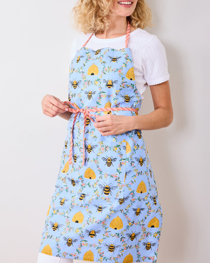 Sweet Bee - Apron - Soft Blue - Printfresh