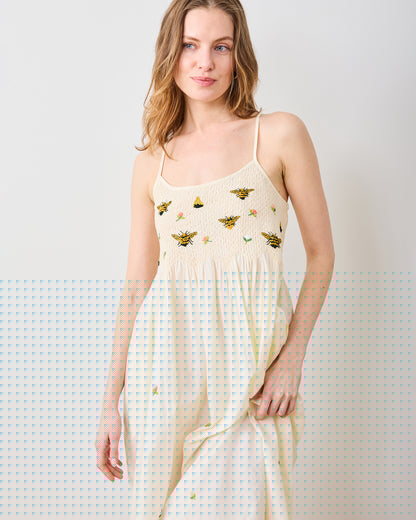 Sweet Bee - Naya Nightie - Cream - Printfresh