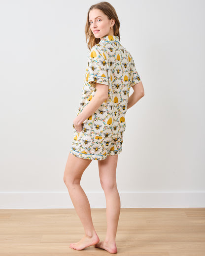 Sweet Bee - Short PJ Set - Cream - Printfresh