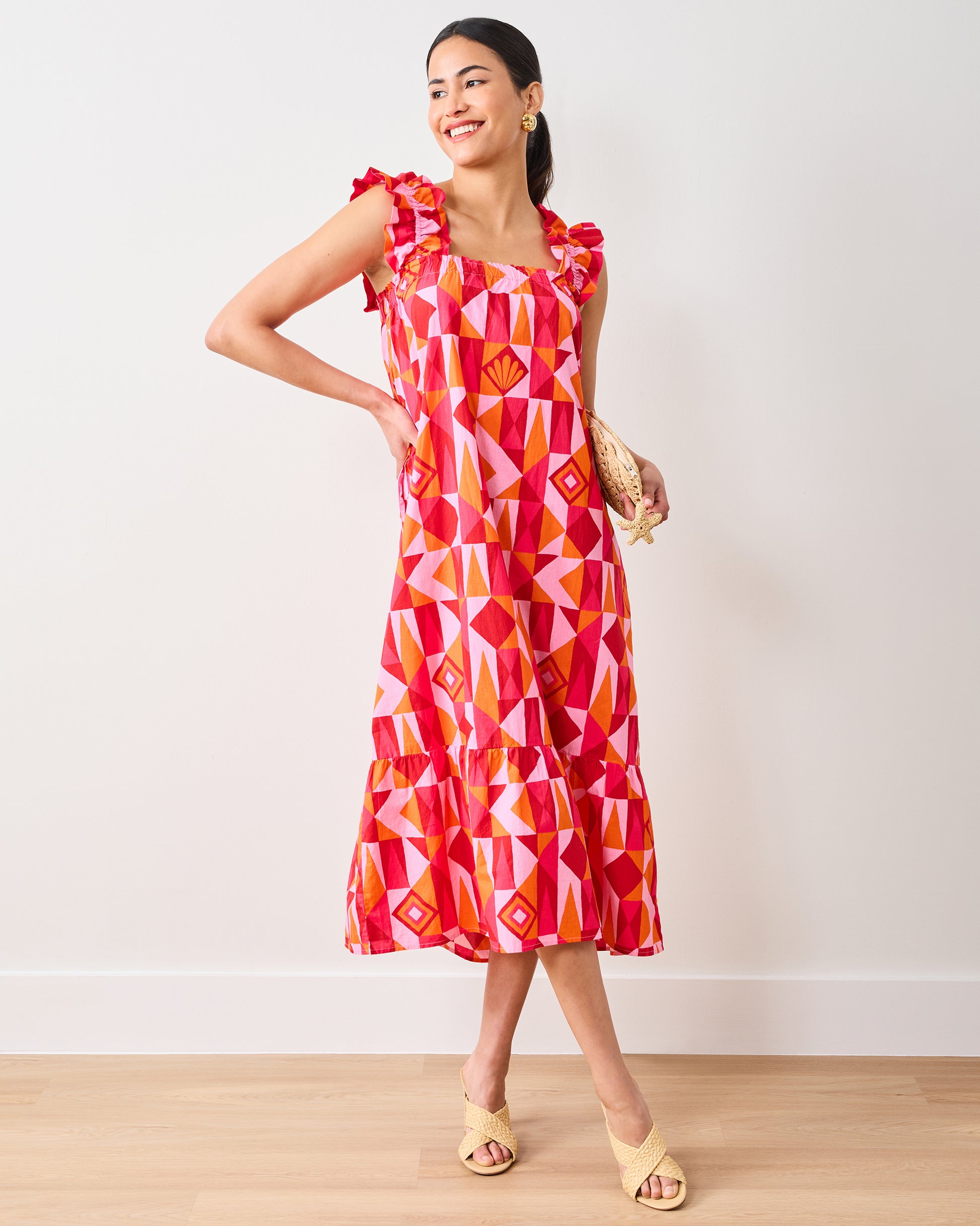 Underwater Mosaic - Serenity Dress - Pink Crush - Printfresh