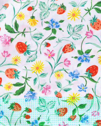 Strawberry Vines - Three's Best Pouch Set - Cloud - Printfresh