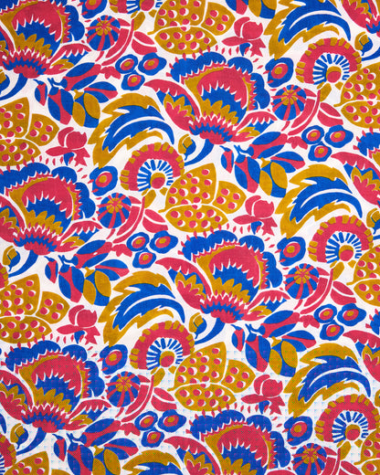 PF + Pencil & Paper Co. Bahama Blooms - Camila Dress - Blue & Red - Printfresh