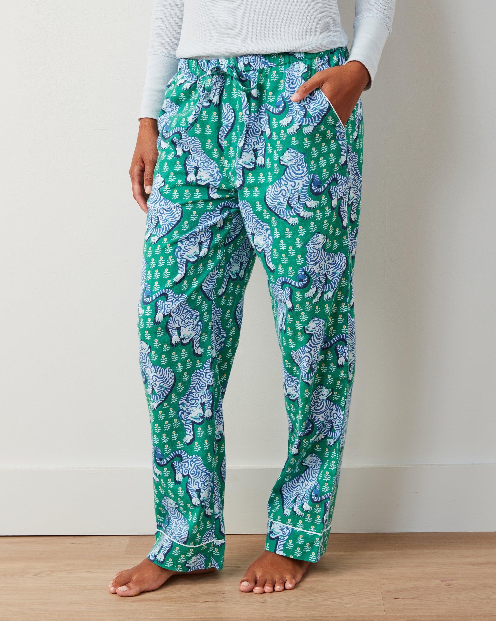 Big Cats- 3-Pack Lightweight Flannel PJ Pants - Hot Pink/Jade/Ink - Printfresh