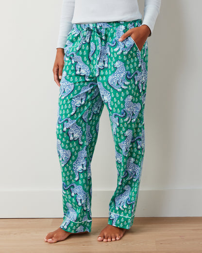 Big Cats- 3-Pack Lightweight Flannel PJ Pants - Hot Pink/Jade/Ink - Printfresh