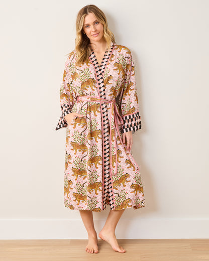 Bagheera - Eco Satin Robe - Blush - Printfresh