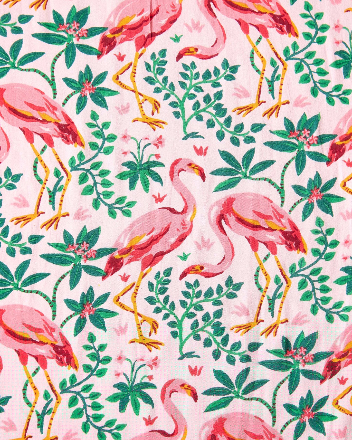 Flock of Flamingos - Eco Satin Robe - Rose - Printfresh