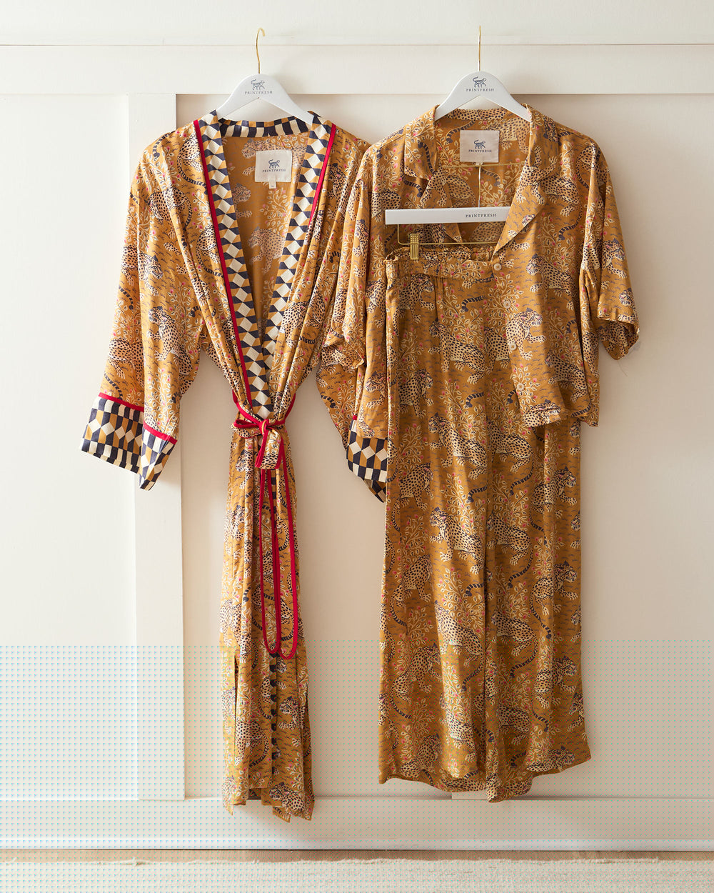 Bagheera - Eco Satin Wildest Dreams & Robe Set - Tobacco - Printfresh
