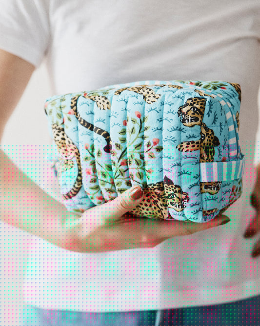 Bagheera - Quilted Pouch - Something Blue - Printfresh