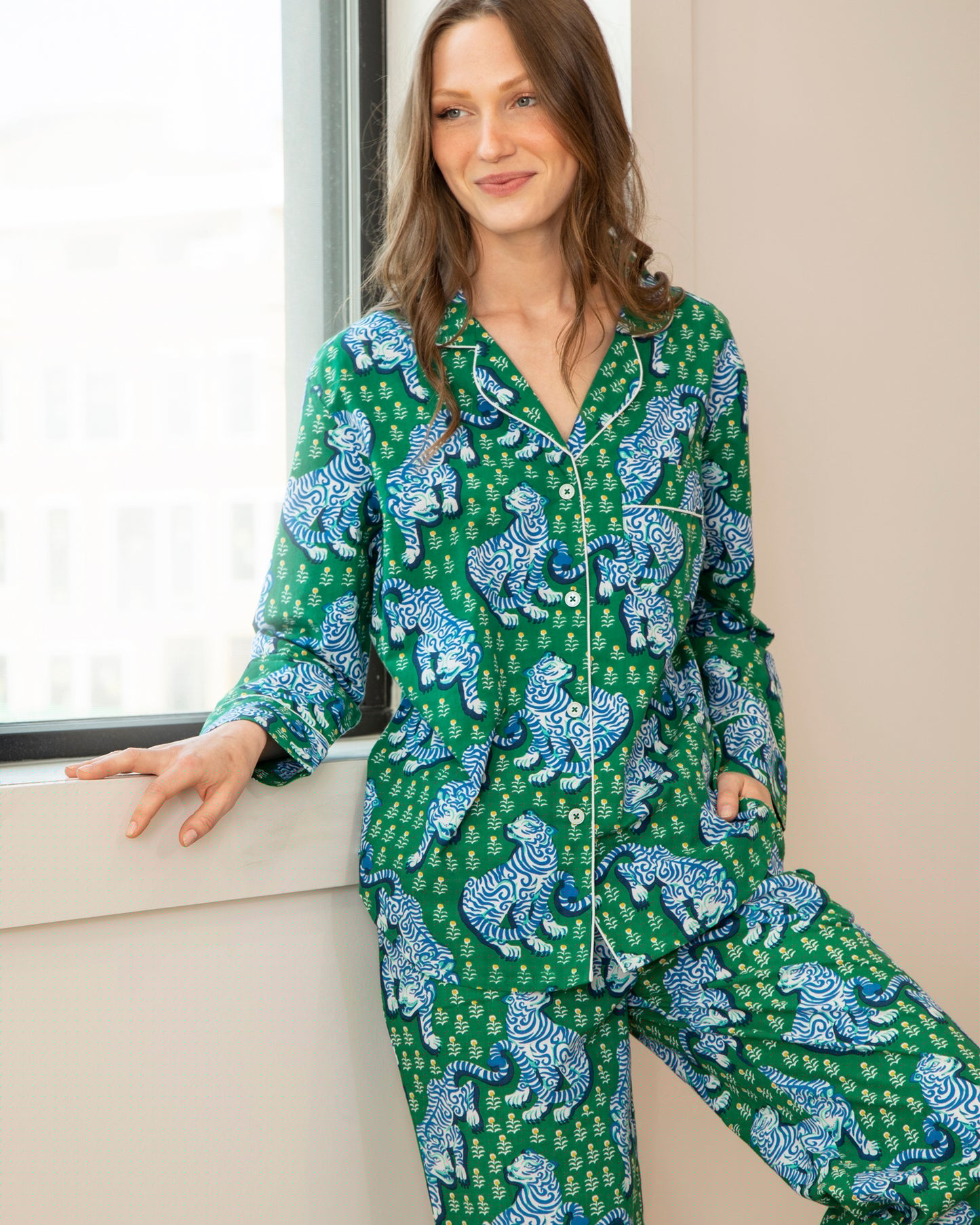 Tiger Queen - Long Sleep Set - Jade - Printfresh