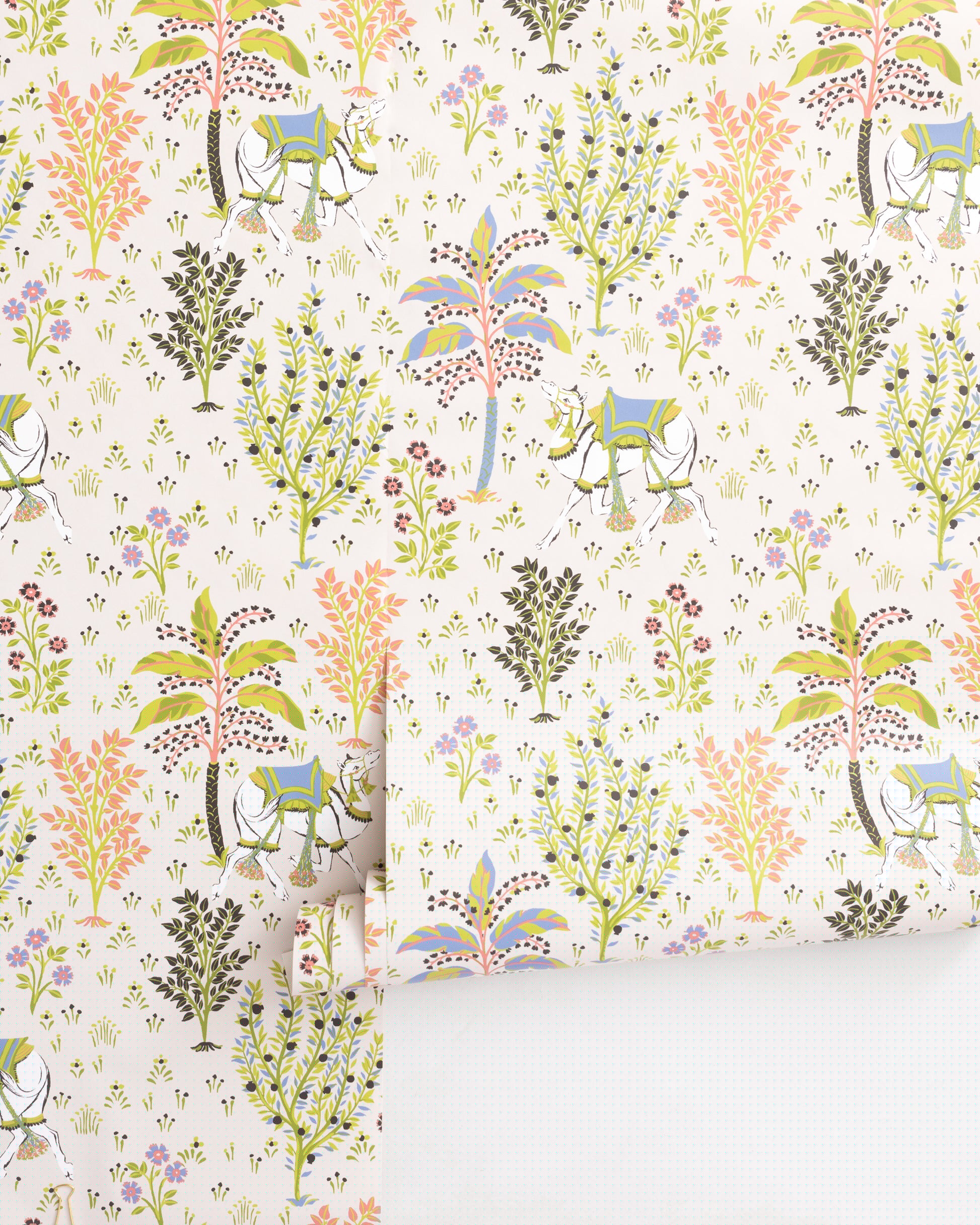 Camel's Courtyard - Peel & Stick Wallpaper - Linen - Printfresh