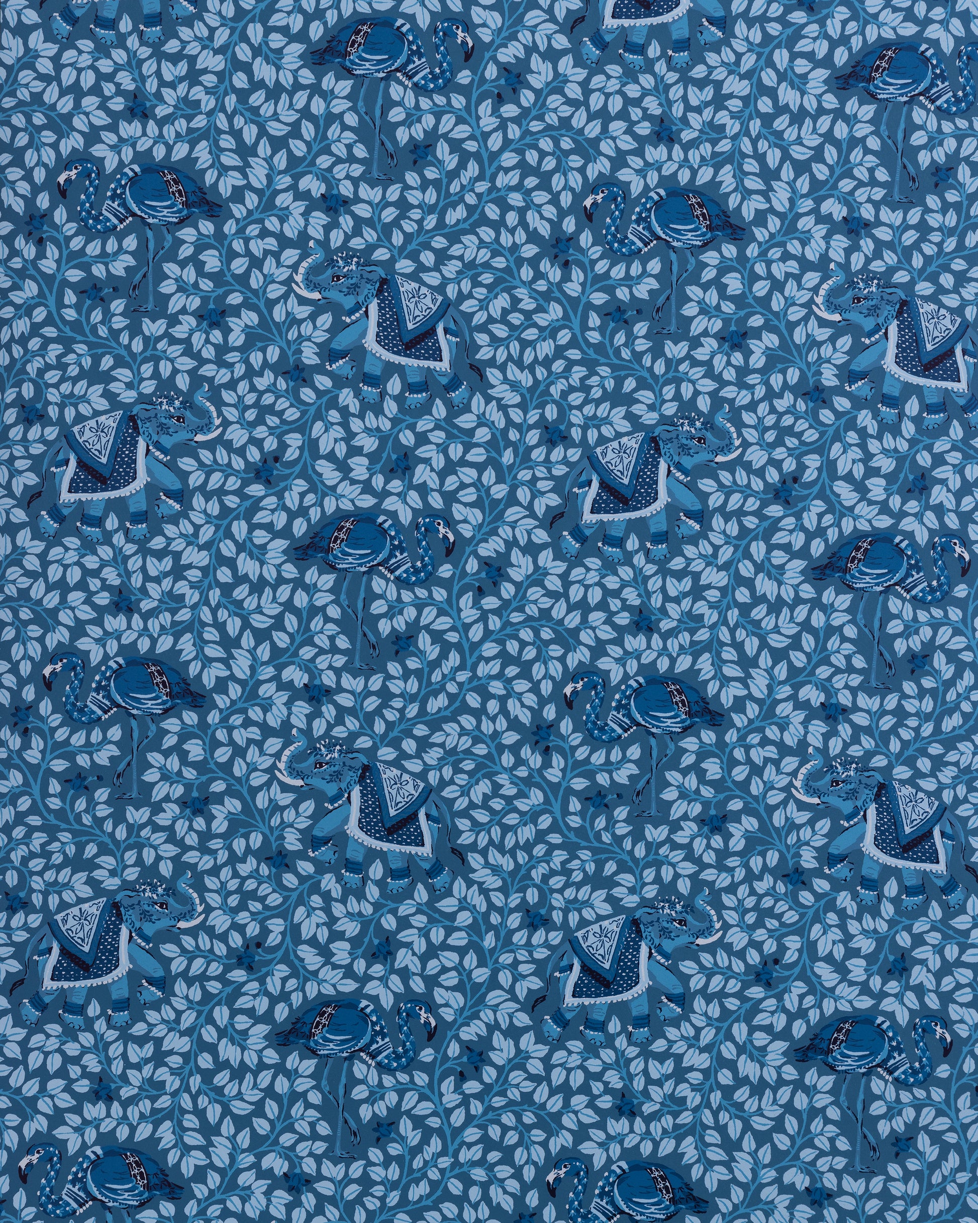 Flamenco - Wallpaper Double Roll - Indigo - Printfresh